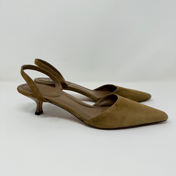 New Vince Sarita Kitten Heel Pump Elmwood Sz 8.5 - Picture 2 of 11